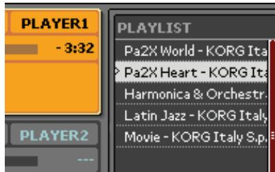 KORG MP10PRO - Sélectionner une liste de lecture - 2