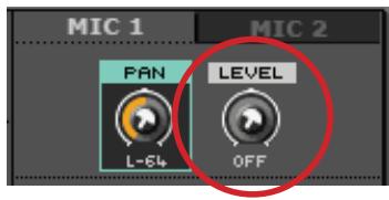 KORG MP10PRO - Régler le niveau du micro (MIC1/2) - 1