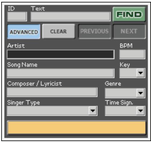 KORG MP10PRO - Recherche plus pointue ('advanced') - 1