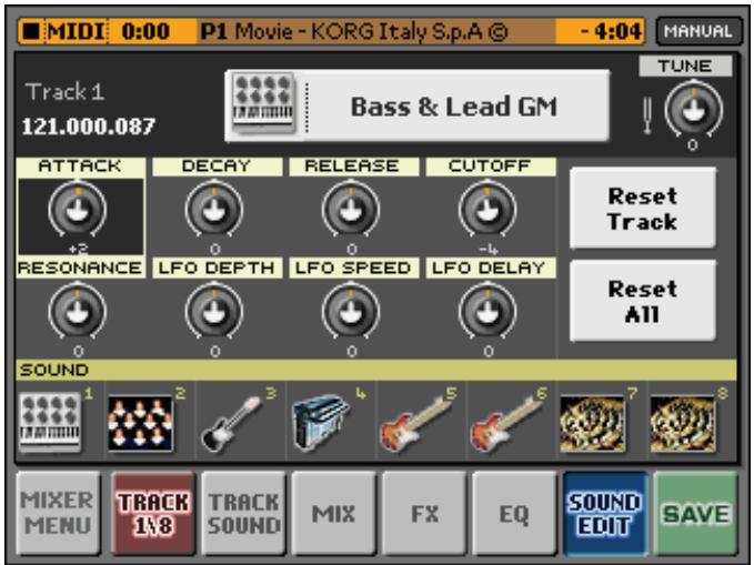 KORG MP10PRO - Édition des sons - 1