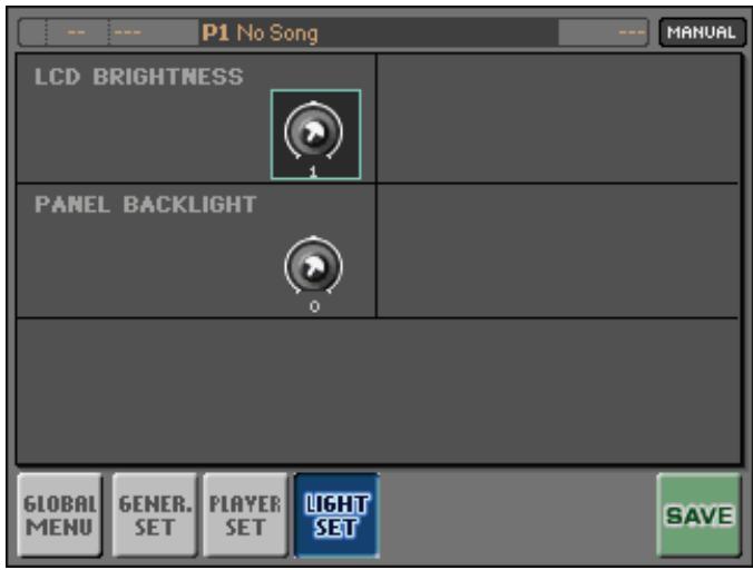 KORG MP10PRO - Régler le rétroéclairage de la façade - 1