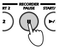KORG NC300 - Press PAUSE while the song is playing back. - 1