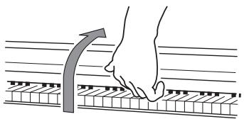 KORG NC300 - ■ Raise the keyboard cover. (NC-500 only) - 1