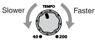 KORG NC300 - Changing the Tempo - 1