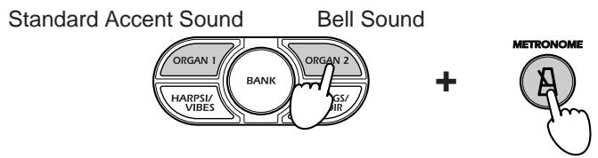 KORG NC300 - Hold down the METRONOME button and press ORGAN 2. - 1