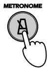 KORG NC300 - To turn the metronome on, press the METRONOME button. - 1