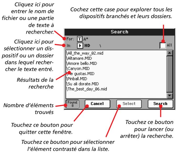 KORG PA2XPRO - Recherche ('search') - 1