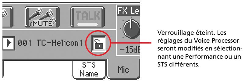 KORG PA2XPRO - Verrouiller les réglages de voice processor - 2