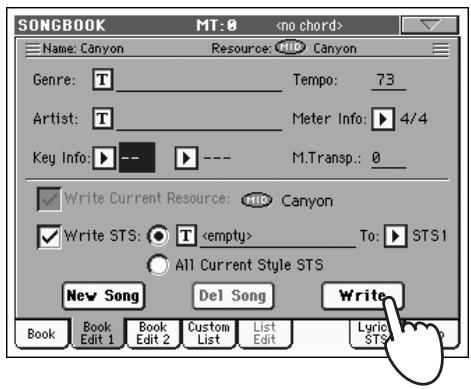KORG PA2XPRO - Appuyez sur le bouton t (text edit) affiché à côté du(des) champ(s) que vous pouvez modifier. regalez tous les autres paramètres. - 2