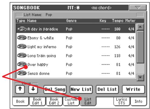 KORG PA2XPRO - Créer une liste personnelle - 3