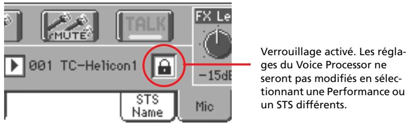 KORG PA2XPRO - Verrouiller les réglages de voice processor - 1