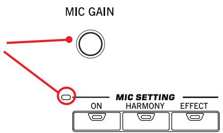 KORG PA2XPRO - Chantez avec le microphone, réglez le gain d'entrée et le volume du microphone jusqu'à parfaire les réglages corrects. - 1