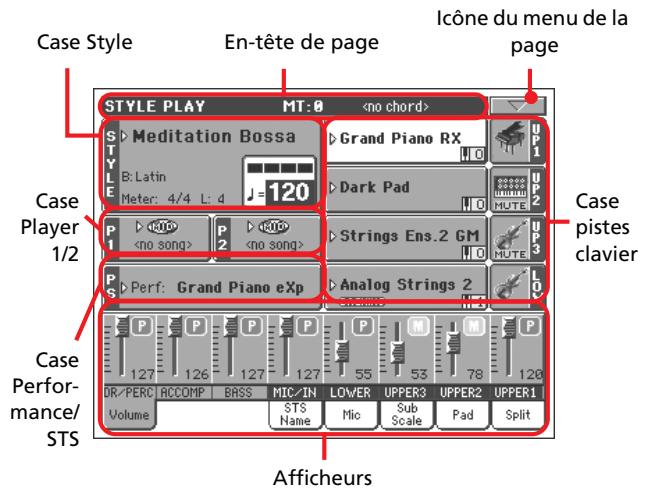 KORG PA2XPRO - Page principale (affichage normal) - 1