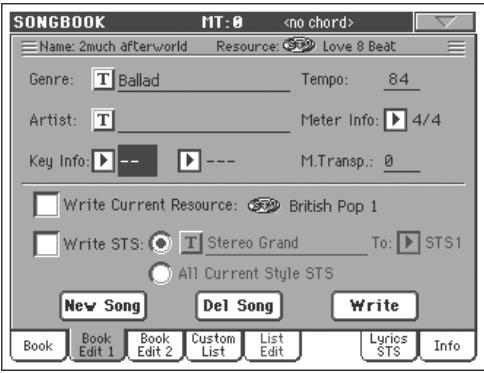 KORG PA2XPRO - Sélectionner les saisies songbook via MIDI - 4