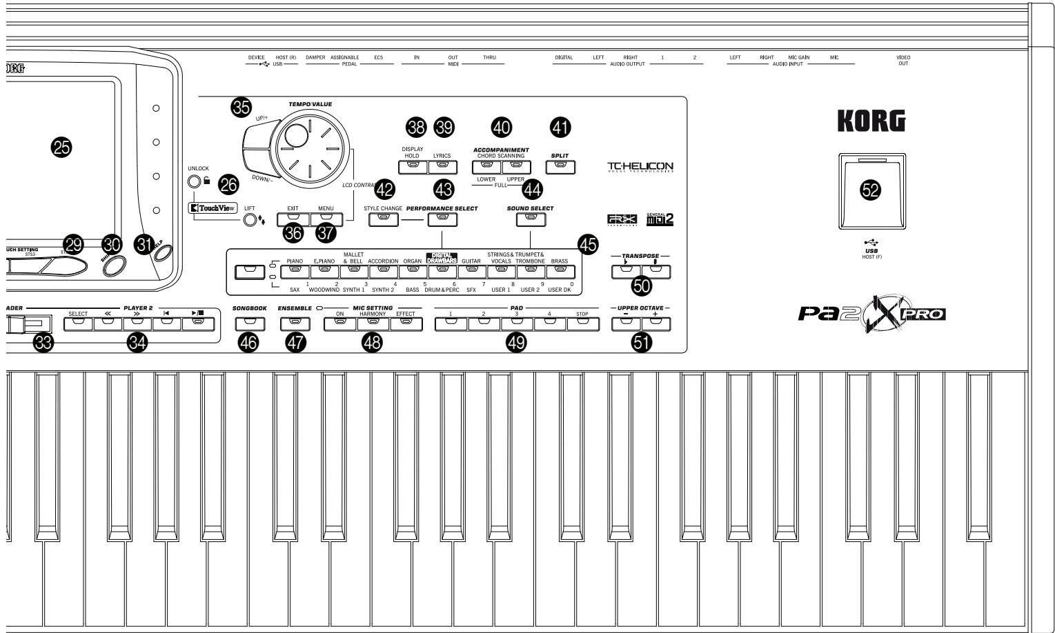 KORG PA2XPRO - Curseur assignable - 1