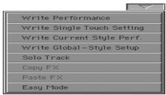 KORG PA2XPRO - Menu de la page - 1
