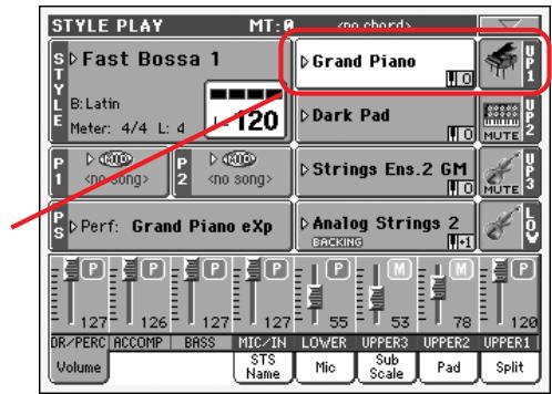 KORG PA2XPRO - Sélectionnez un son dans la fenêtre de sélection du son (sound select). - 3
