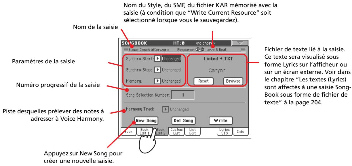 KORG PA2XPRO - Appuyez sur le bouton t (text edit) affiché à côté du(des) champ(s) que vous pouvez modifier. regalez tous les autres paramètres. - 1
