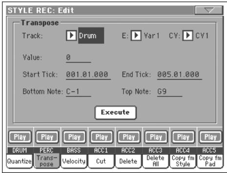 KORG PA2XPRO - Noms des pistes - 1