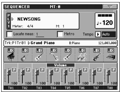 KORG PA2XPRO - Appuyez sur le bouton sequencer pour afficher le mode sequencer. - 1