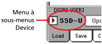 KORG PA2XPRO - Dispositifs de mémoire accessibles par l'utilisateur - 1