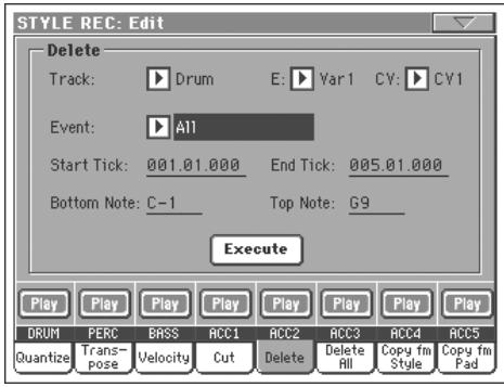 KORG PA2XPRO - Noms des pistes - 1