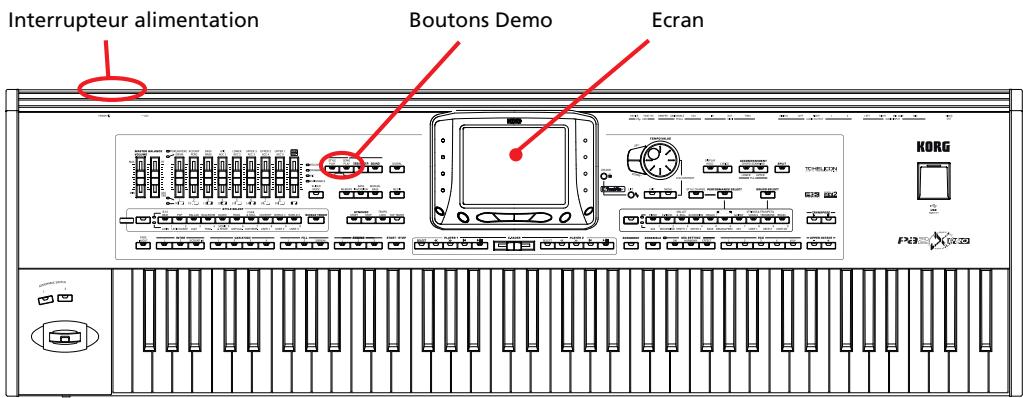 KORG PA2XPRO - Mettre l'instrument sous tension et reproduire les morceaux de démonstration - 1