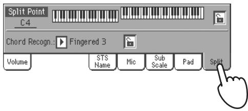 KORG PA2XPRO - Modifier le point de partage - 1