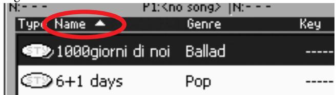 KORG PA2XPRO - Liste principale - 1