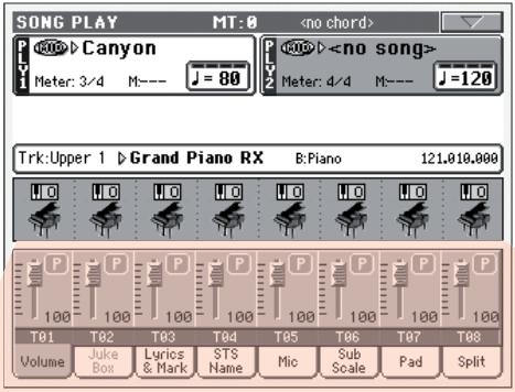 KORG PA2XPRO - Modifier le volume des pistes - 8