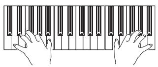 KORG PA3X - Jouez sur le clavier. - 1
