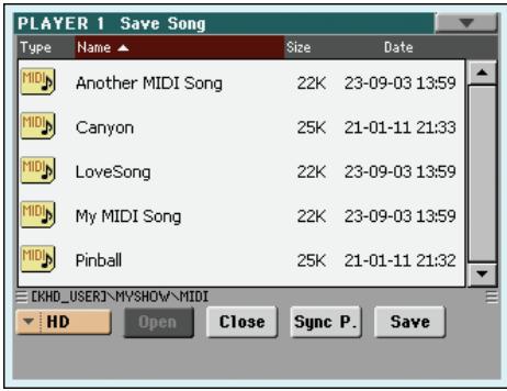 KORG PA3X - Sélectionnez la commande save song pour afficher la fenêtre save song. - 3