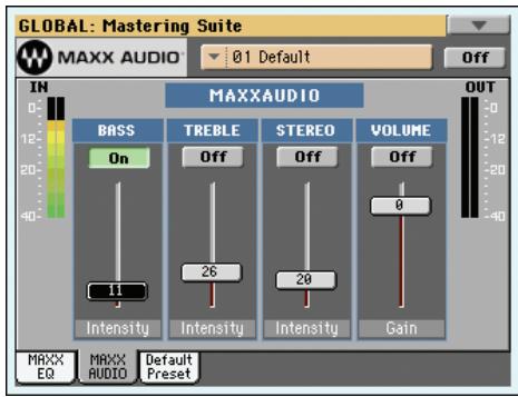 KORG PA3X - Maxx master EQ: maxxaudio - 1