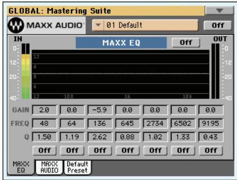 KORG PA3X - Maxxaudio: maxxeq - 1