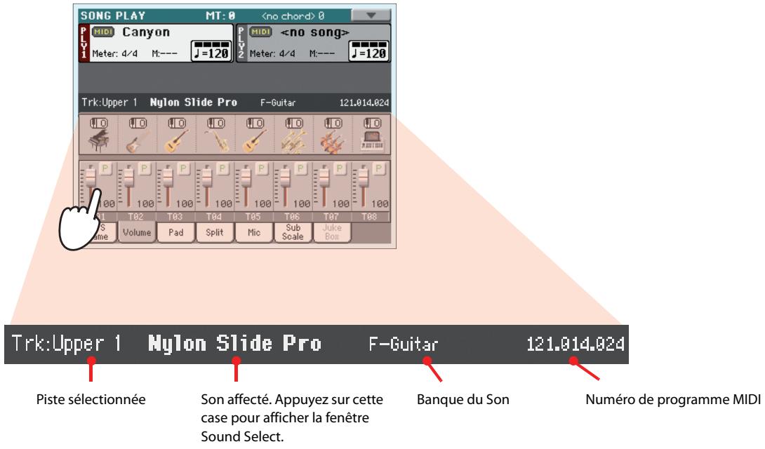 KORG PA3X - Modifier le volume des pistes - 9