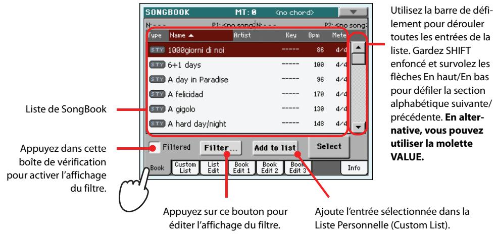KORG PA3X - Créer une liste personnelle - 2