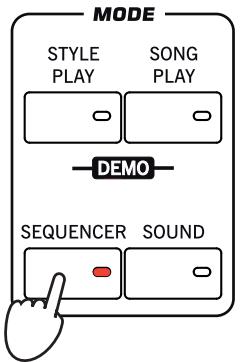 KORG PA3X - Appuyez sur le bouton sequencer pour afficher le mode sequencer. - 1