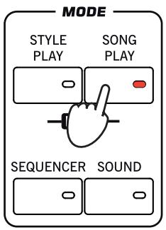 KORG PA3X - Appuyez sur le bouton SONG PLAY pour afficher le mode SONG PLAY. - 1