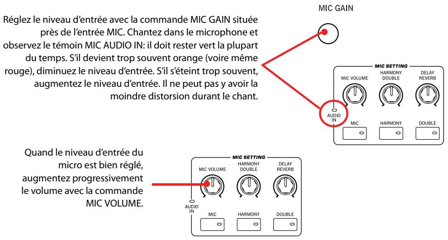 KORG PA3X - Branchez un microphone. - 3
