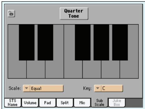 KORG PA3X - Afficheur 'Sub-Scale - 1
