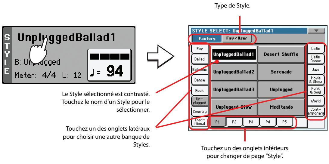 KORG PA3X - Sélectionner et reproduire un style - 1