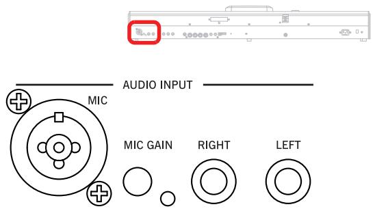 KORG PA3X - Section AUDIO INPUT - 1