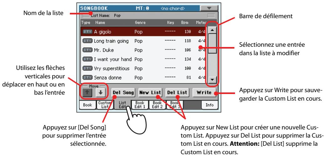 KORG PA3X - Créer une liste personnelle - 3