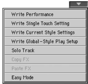 KORG PA3X - Menu de page - 1