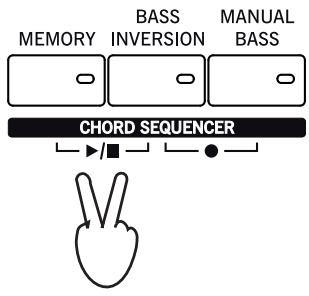 KORG PA3X - Appuyez de nouveau sur les boutons MEMORY et BASS inversion (play/stop) simultanément pour arrêter la reproduction de la suite d'accords. - 1