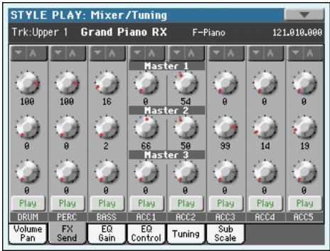 KORG PA3X - Icône de play/mute - 4