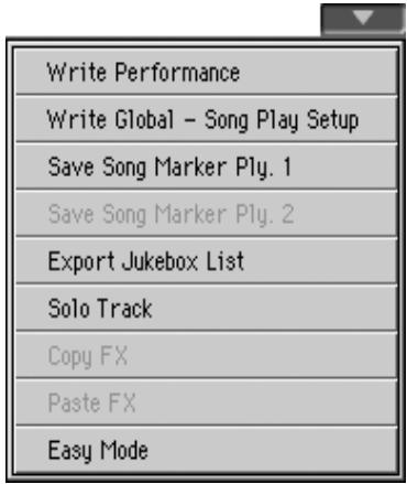 KORG PA3X - Menu de la page - 1