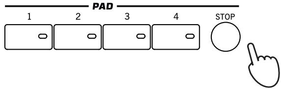 KORG PA3X - Appuyez sur l'un des quatre PADS. - 2