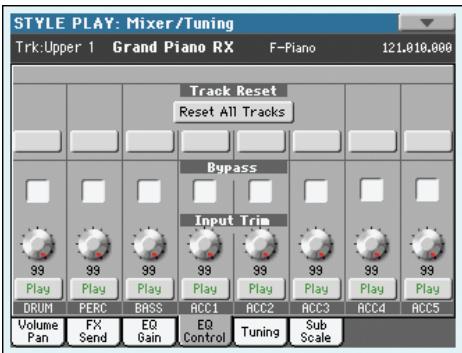 KORG PA3X - Icône play/mute - 2
