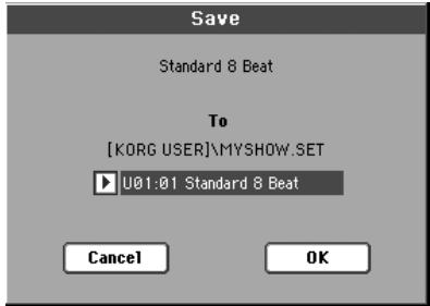 KORG PA800 - Sauvegarder un paramètre - 5